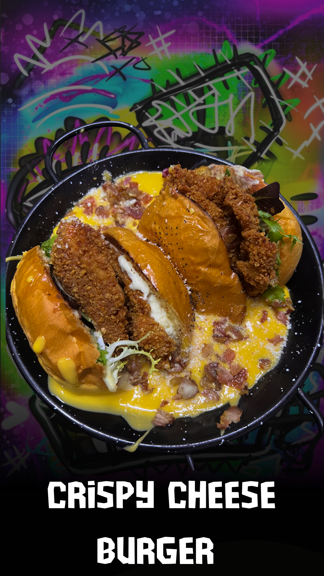 Crispy cheese burger